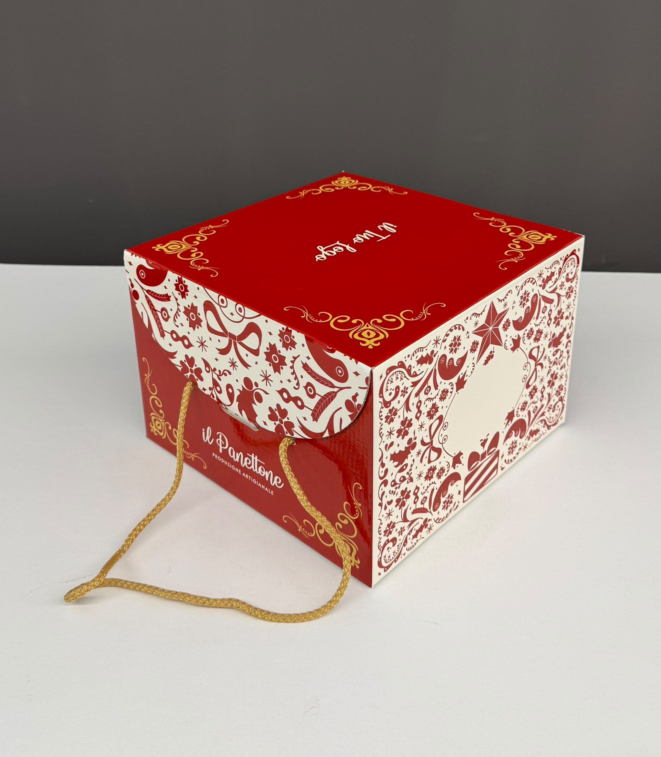 Scatola Panettone_mod. Rosso Natale - immagine 2