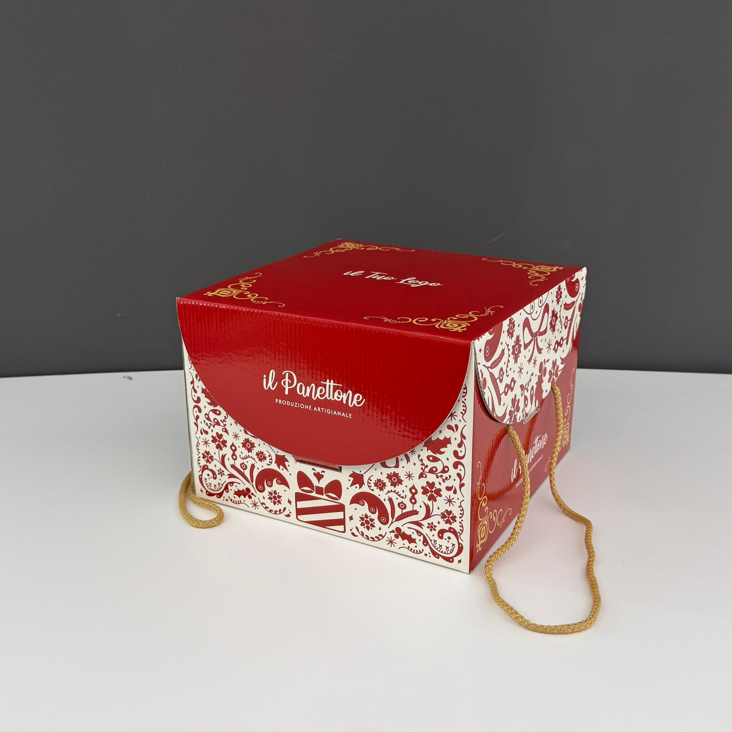 Scatola Panettone_mod. Rosso Natale